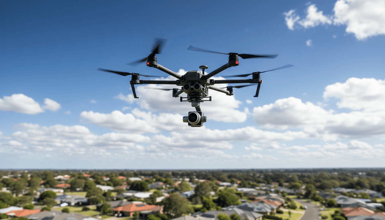 Drone aerial photography of Fort Worth residential property