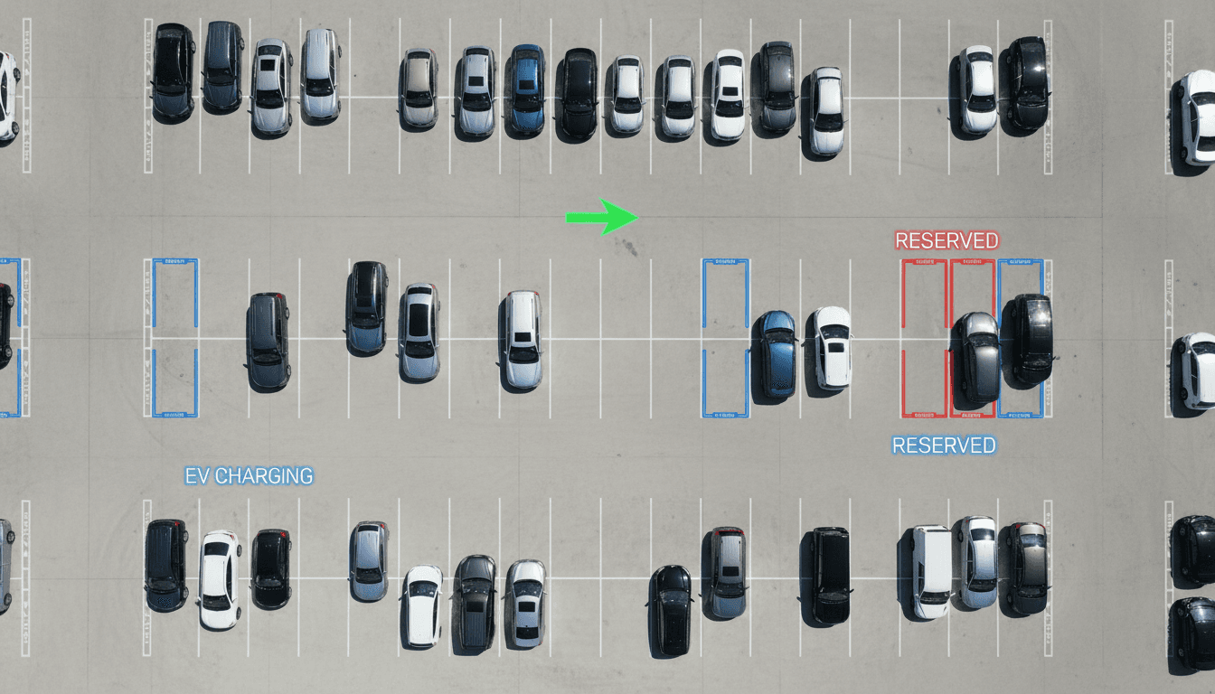 Aerial view of commercial real estate