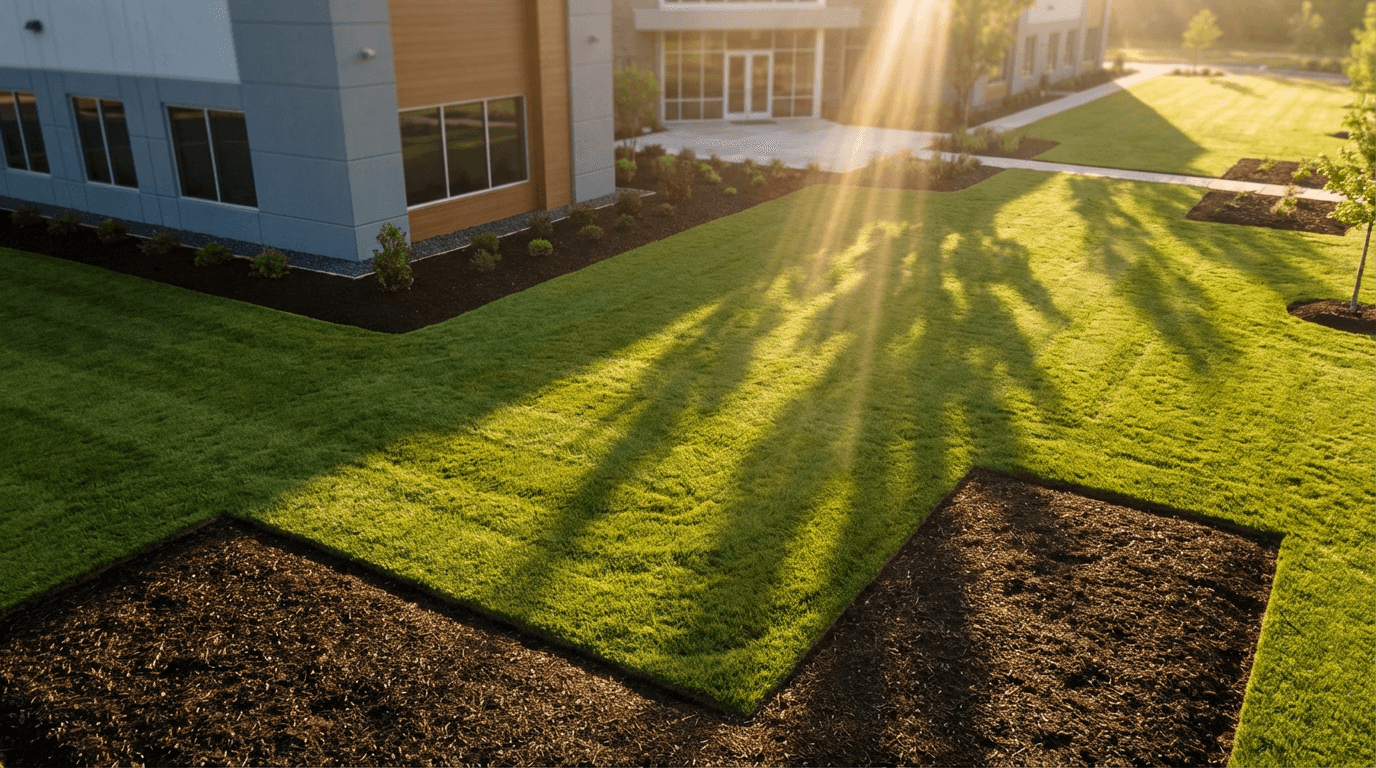 Commercial property aerial video showcasing full property scope